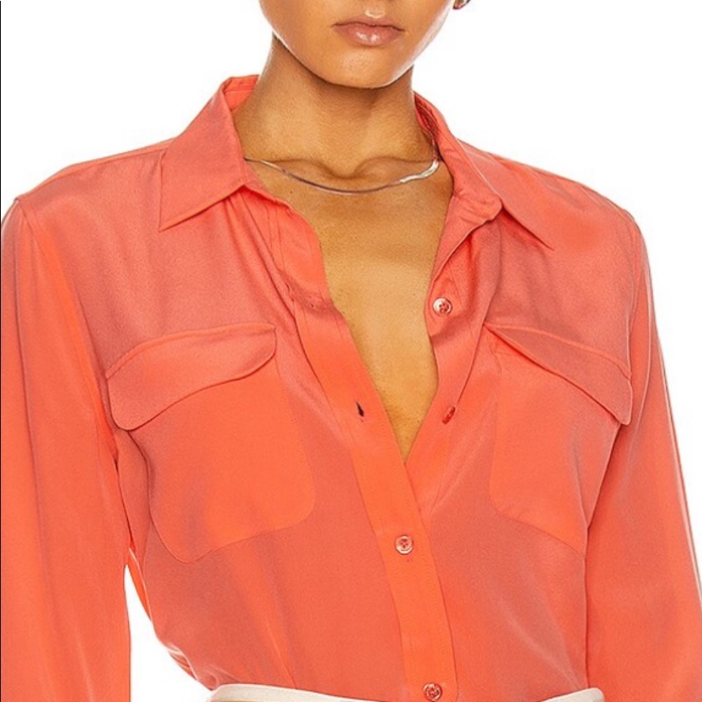 Equipment femme signature SLEEVELESS silk top sz S